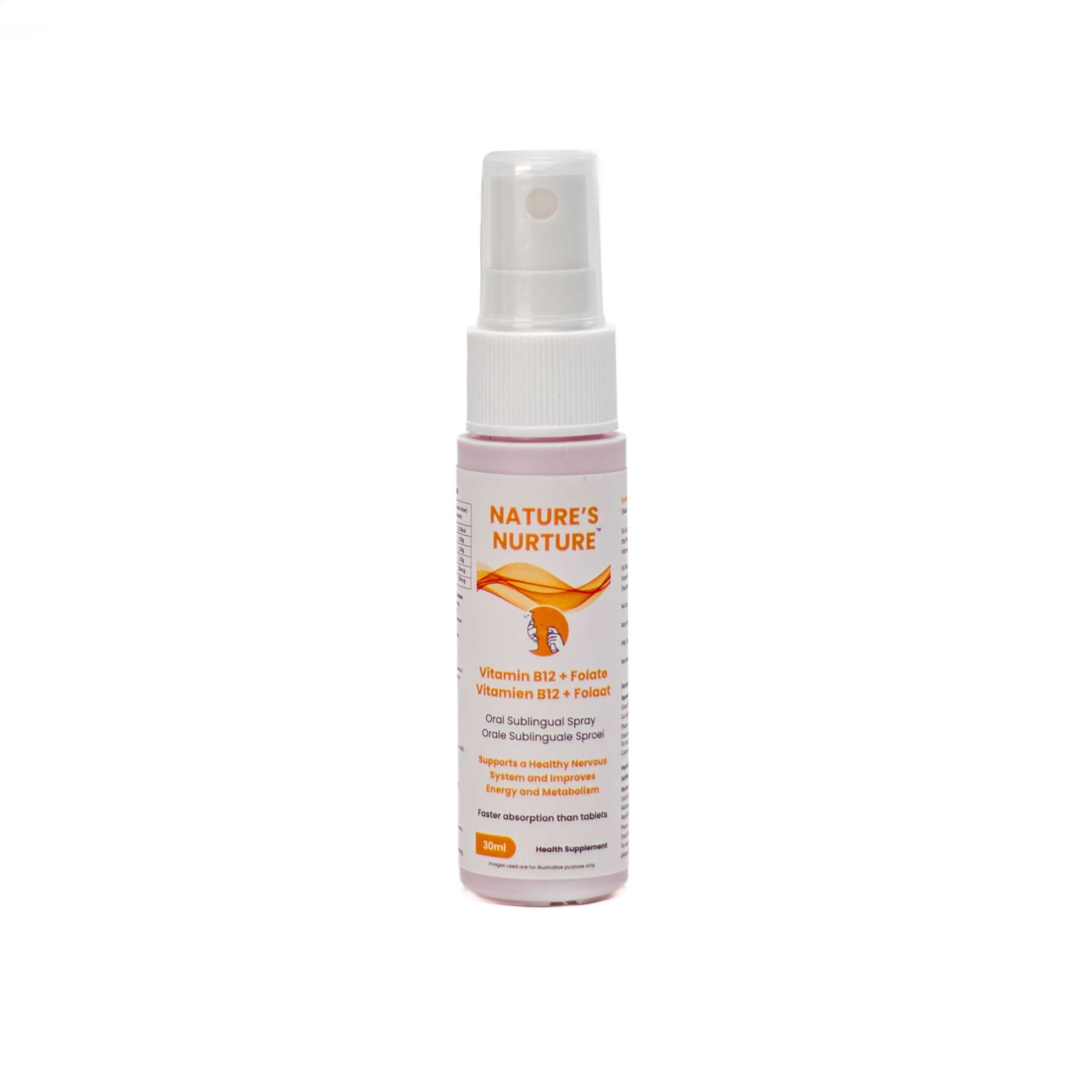 Nature’s Nurture Vitamin B12 + Folate Sublingual Spray by Rainmaker FMCG on Dr Cathy Shop South Africa